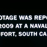 Image with the text "This footage was reportedly shot in 2009 at a Naval facility in Beaufort, South Carolina"