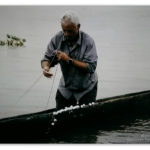 Image of Jeremy Wade fishing with cubes of soap