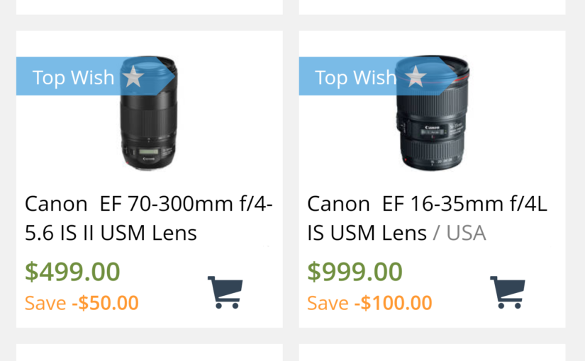 Fake Black Friday Savings on Canon Lenses @ Adorama and B&H