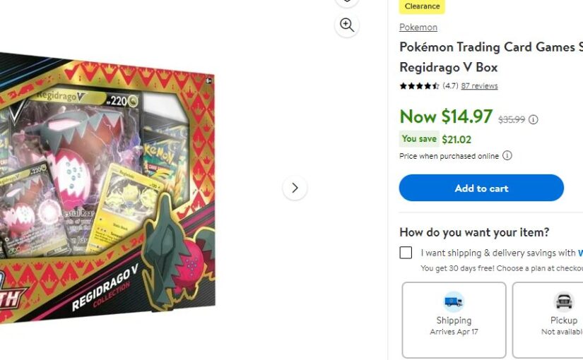 Walmart Has the Crown Zenith Regidrago V Box On Sale!