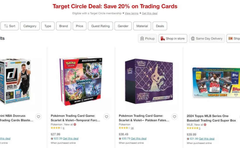 20% Off Trading Cards at Target