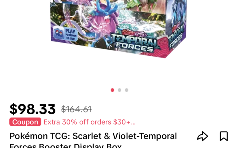 Pokemon TikTok Sale – Temporal Forces Booster Box