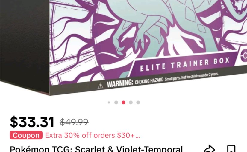 Pokemon TikTok Sale – Temporal Forces Walking Wake Elite Trainer Box