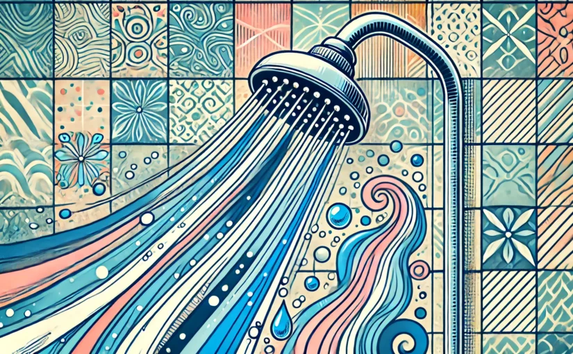 illustration of a shower