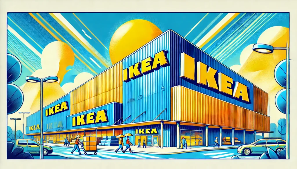 illustration of an ikea store