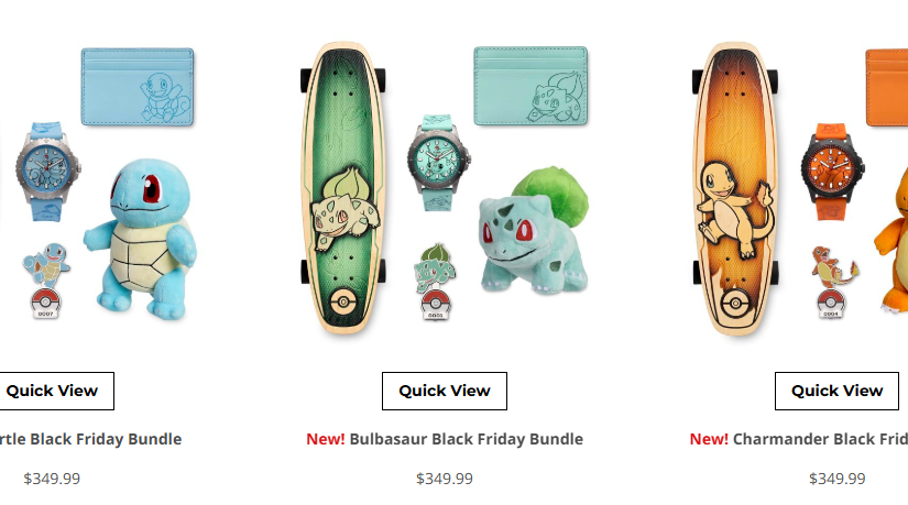 PokemonCenter.com Posts Black Friday Bundles for Sale