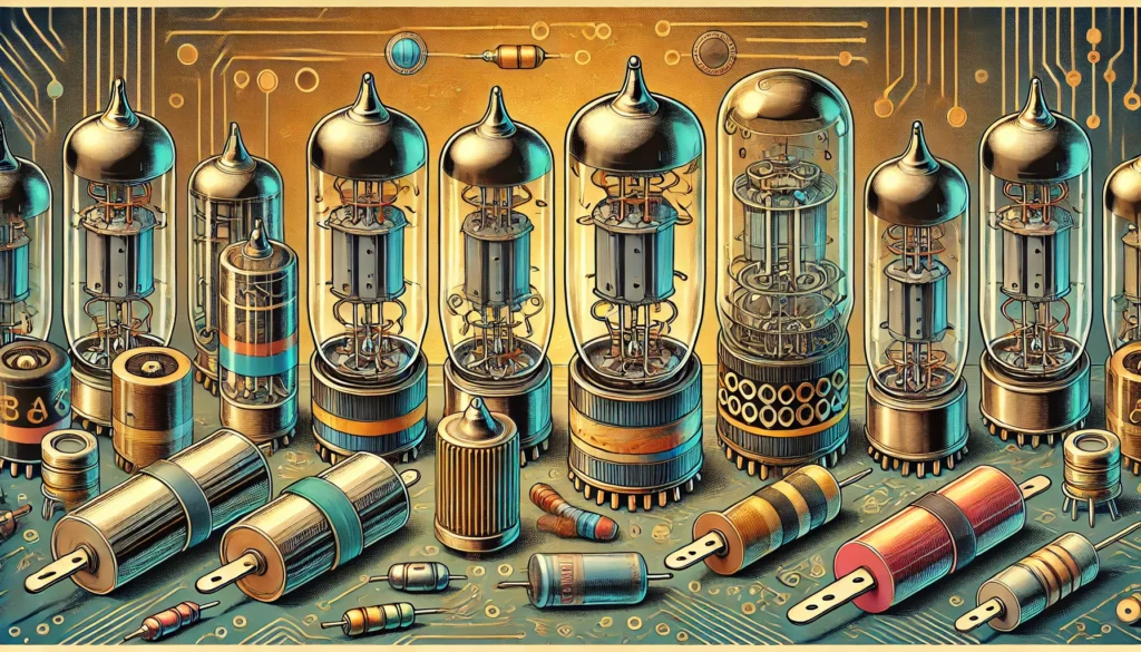 image of vacuum tubes and components