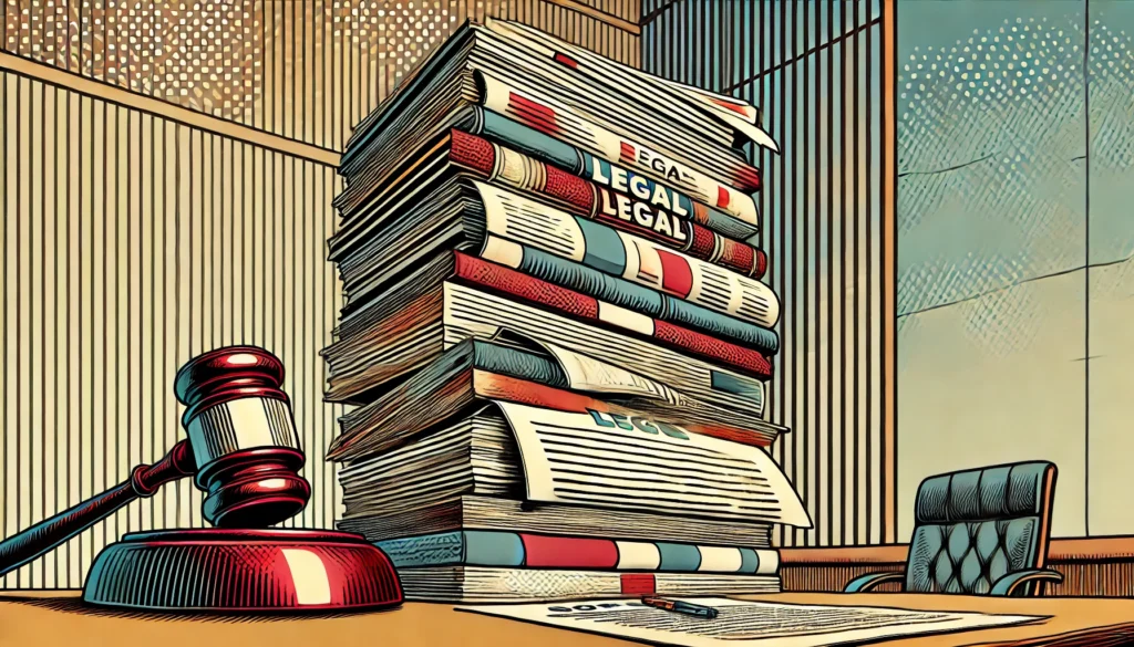 illustration of a stack of legal papers