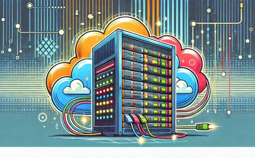 illustration of a server rack