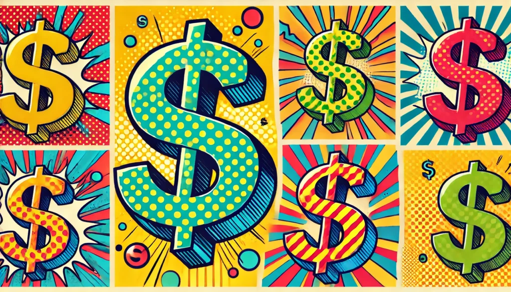 illustration of dollar signs